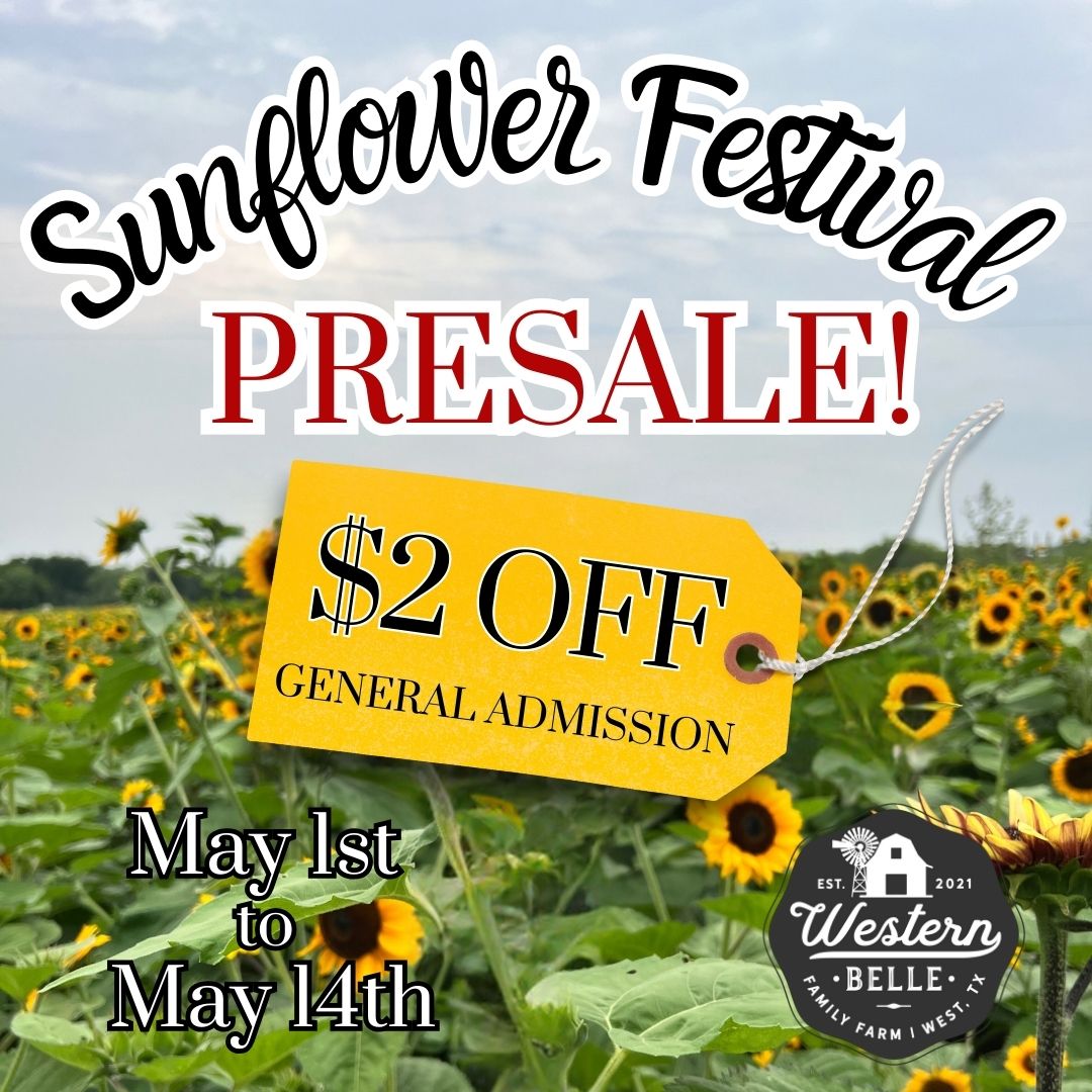 PRESALE! Save $2 per ticket for the Sunflower Festival 2024